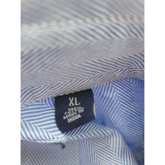 Robert Graham Button Down Blue Chevron Mens XL Signature Fun Funky Sleeves - Picture 7 of 7